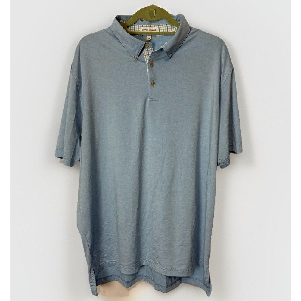 Peter Millar Summer Comfort Polo Shirt Mens XL Blue *see Photos*